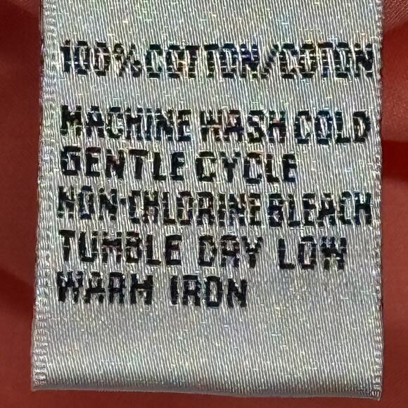 Vintage Talbots Top Womens 12 Orange Button Up Split Round Neck Beachy NWT - Picture 8 of 10